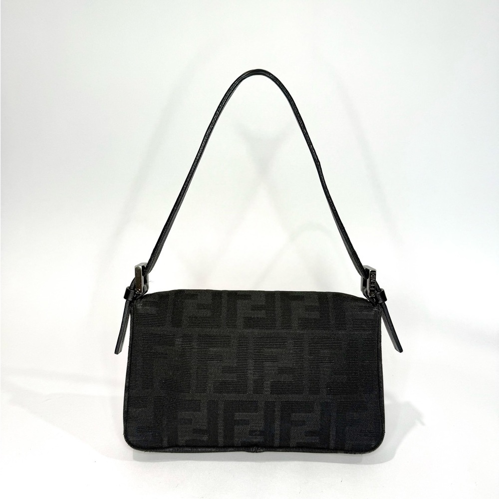 ✨SOLD✨ Vintage Fendi Black Zucca Mini Baguette - Picture 6 of 11
